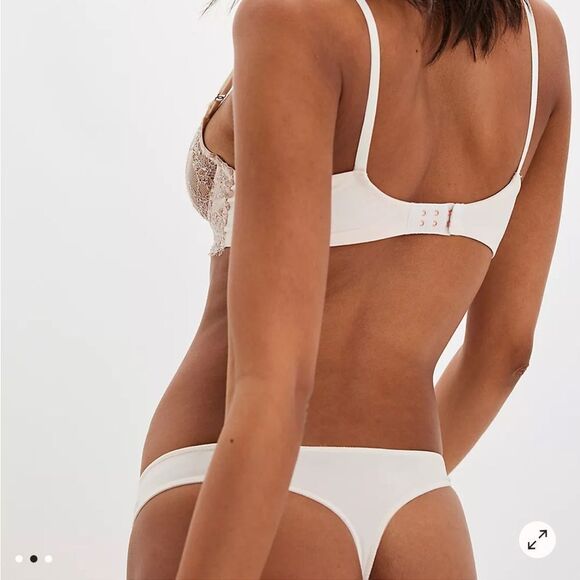 Free People Entice Thong Ivory Size M NWT - Picture 3 of 6